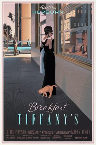 Audrey Hepburn Breakfast at Tiffany's Laurent Durieux Movie Poster
