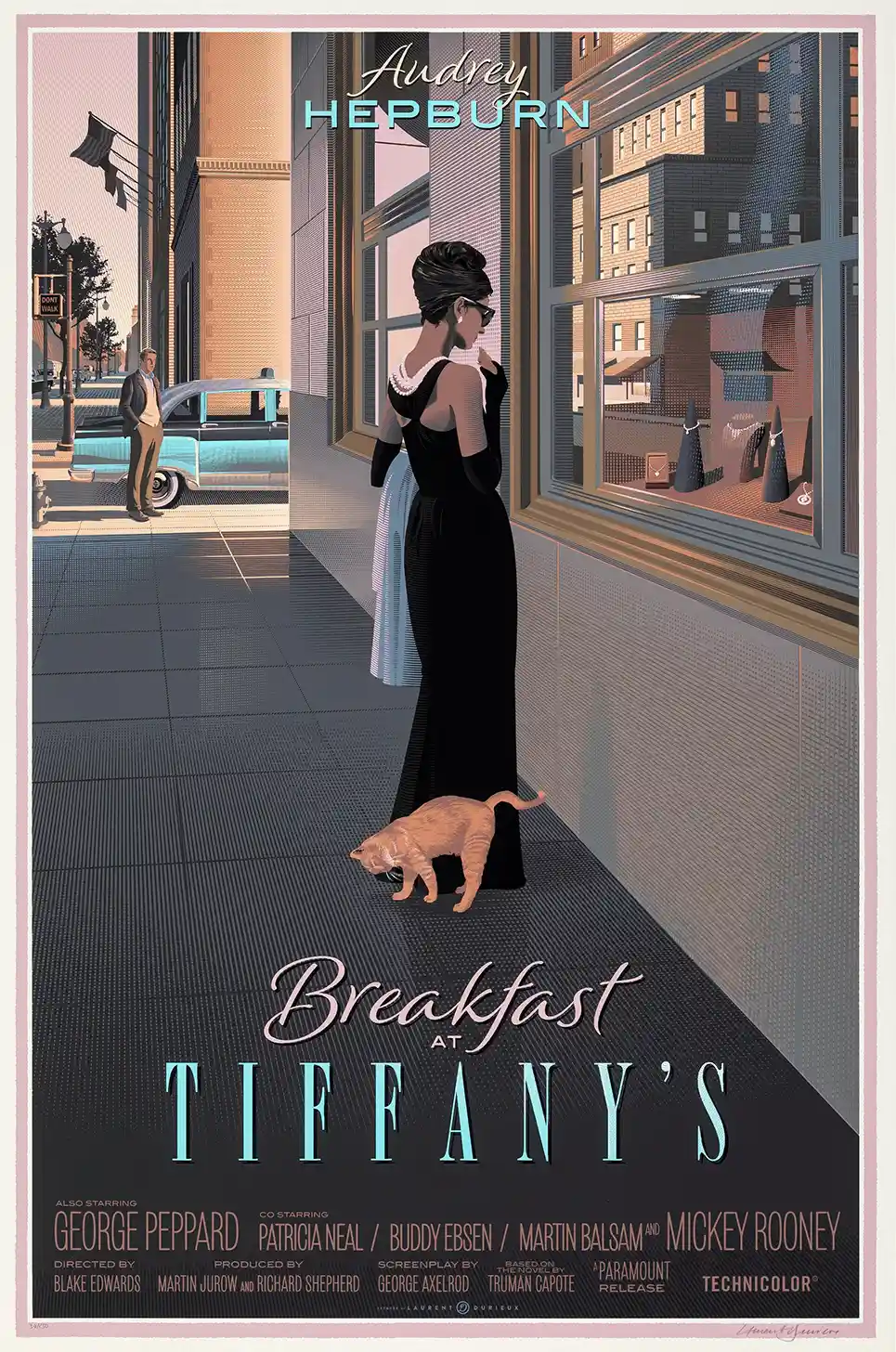 Laurent Durieux 'Breakfast at Tiffany's' Mondo Poster | Holly Golightly Art Print