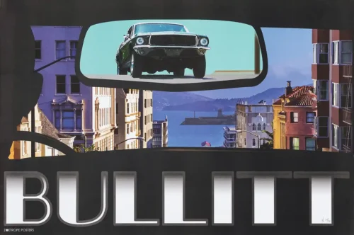 Bullitt Car Chase San Francisco, Ford Mustang Movie Poster