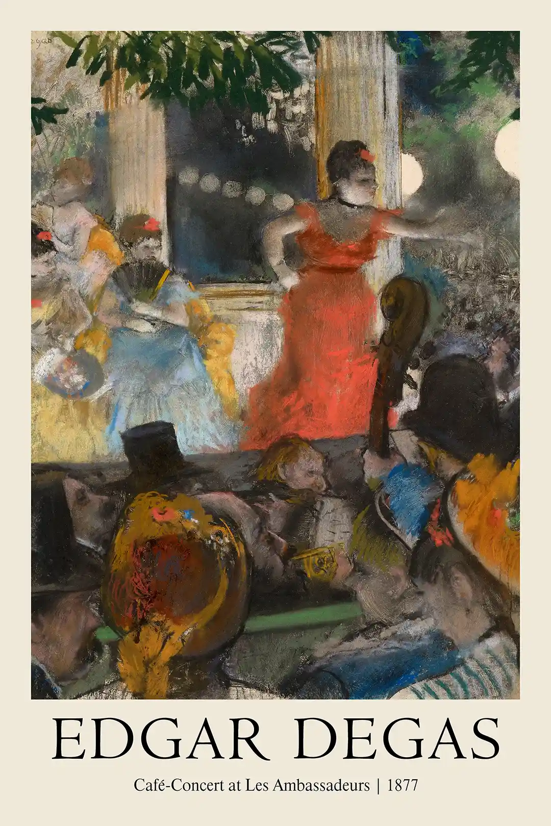 Edgar Degas - Café-Concert at Les Ambassadeurs (1877) Poster Print | Impressionist Art