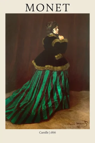 Claude Monet Camille The Woman in the Green Dress Art Print