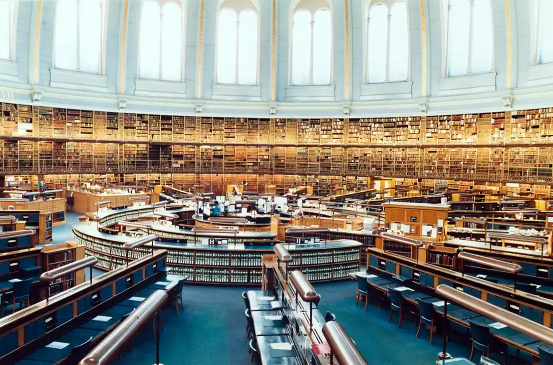 Candida Höfer Style | Architectural Library Poster | Grand Reading Room Wall Art