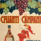Chianti Campani Vintage Italian Wine Advertising Art Print