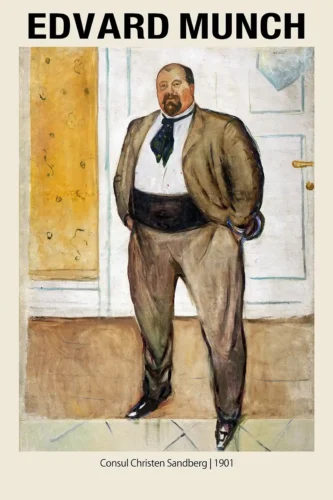 Edvard Munch Consul Christen Sandberg 1901 Portrait Art Print
