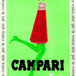 Campari Soda 'Corre Col Tempo' Vintage Italian Advertising Poster by Marangolo 2 Corrre Col Tempo Campari
