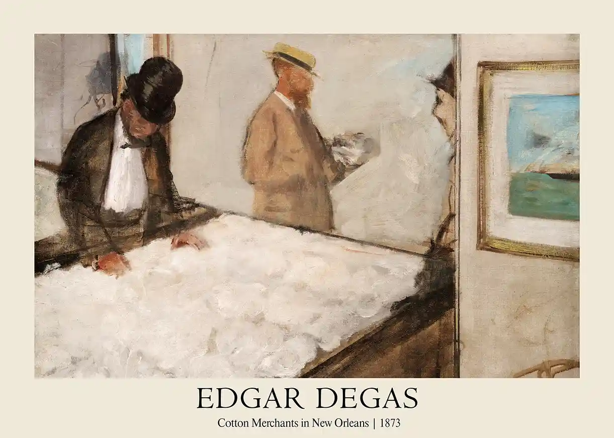 Edgar Degas "Cotton Merchants in New Orleans" 1873 Painting Museum Quality Poster Print
