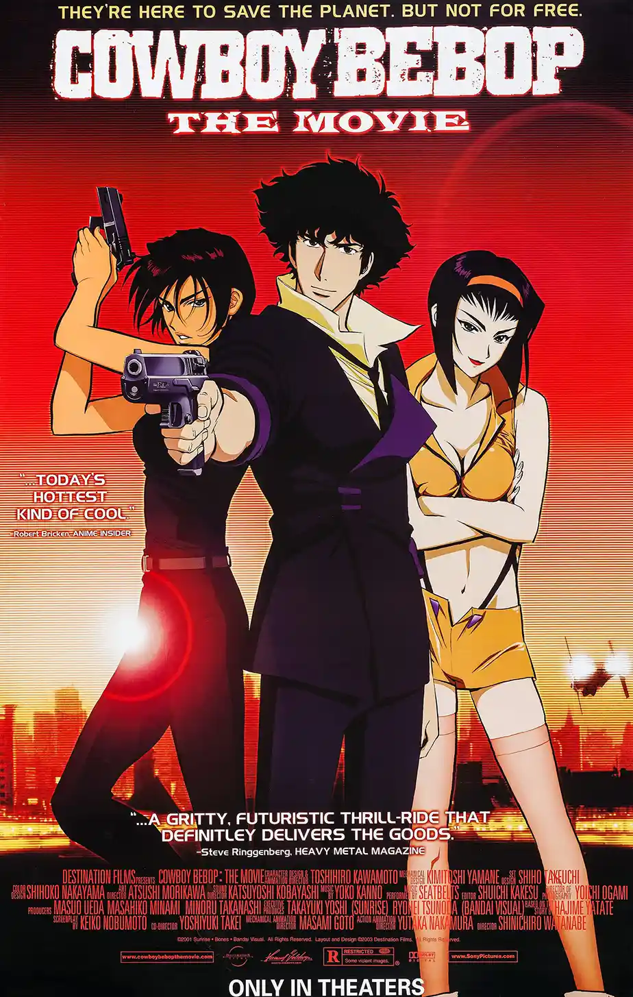 Cowboy Bebop: The Movie Poster – 2001 Original Theatrical Poster: Vintage Wall Art Print
