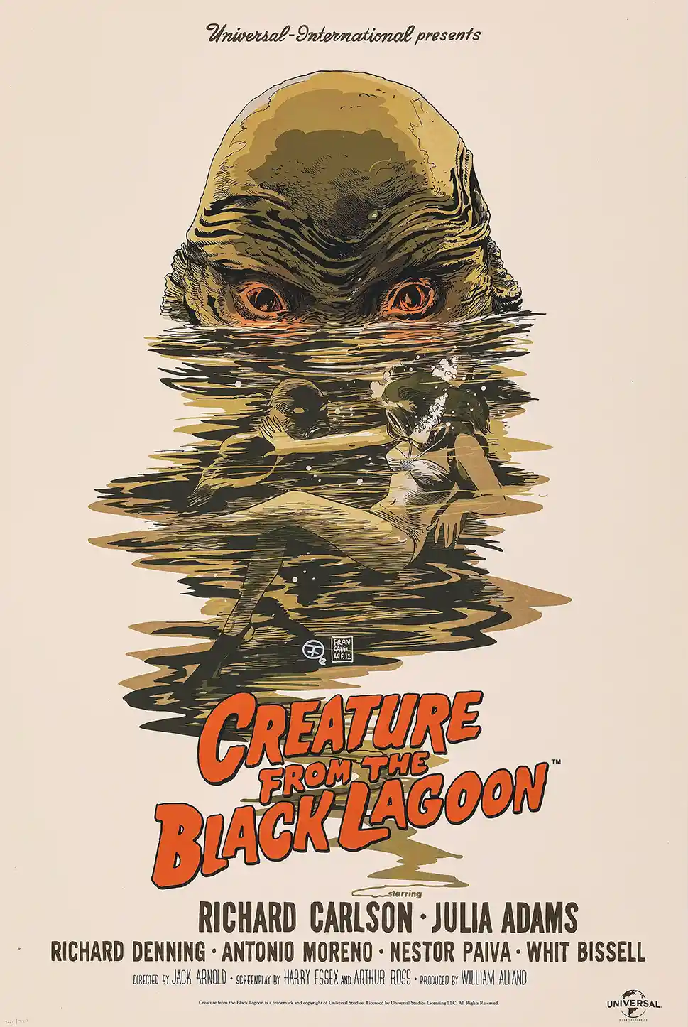 Creature from the Black Lagoon Mondo Poster by Francesco Francavilla | Universal Monsters Art Print