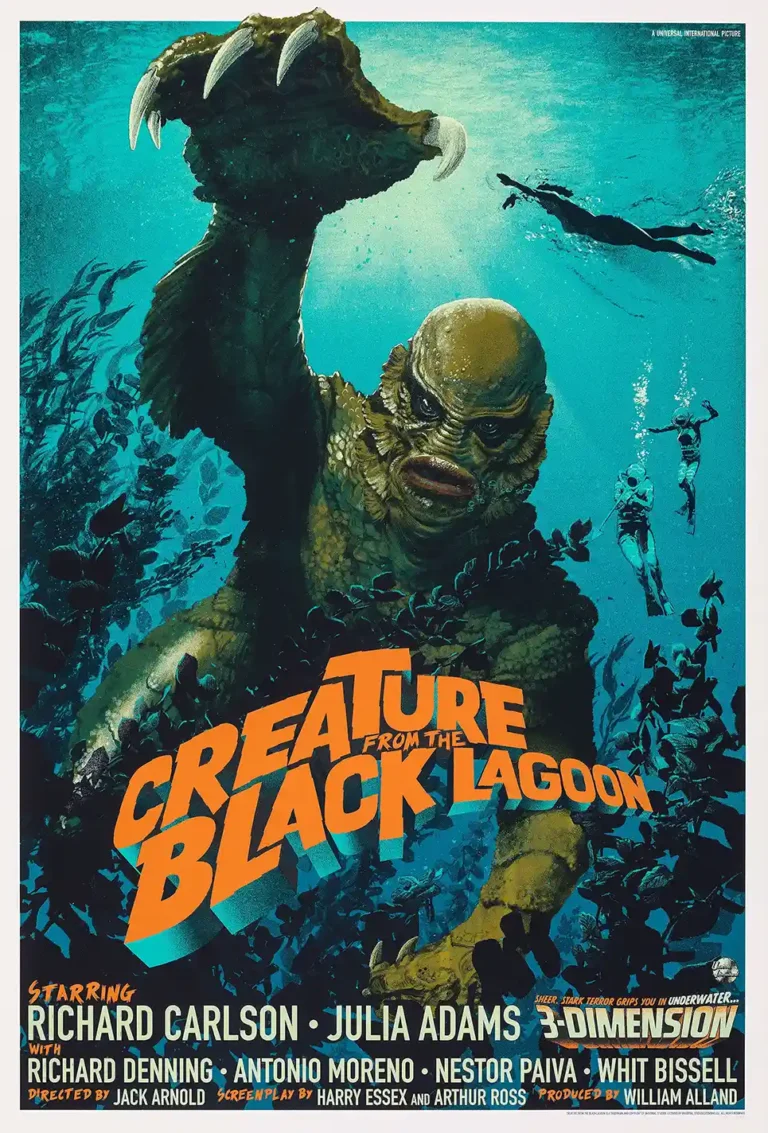 Classic Universal Monsters: Creature from the Black Lagoon Movie Poster - by Stan and Vince