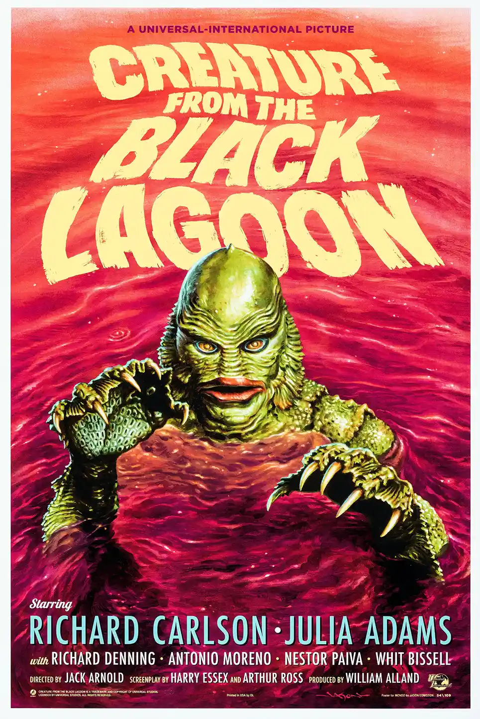 Creature from the Black Lagoon Original Poster Art | Universal Monsters Horror Classic