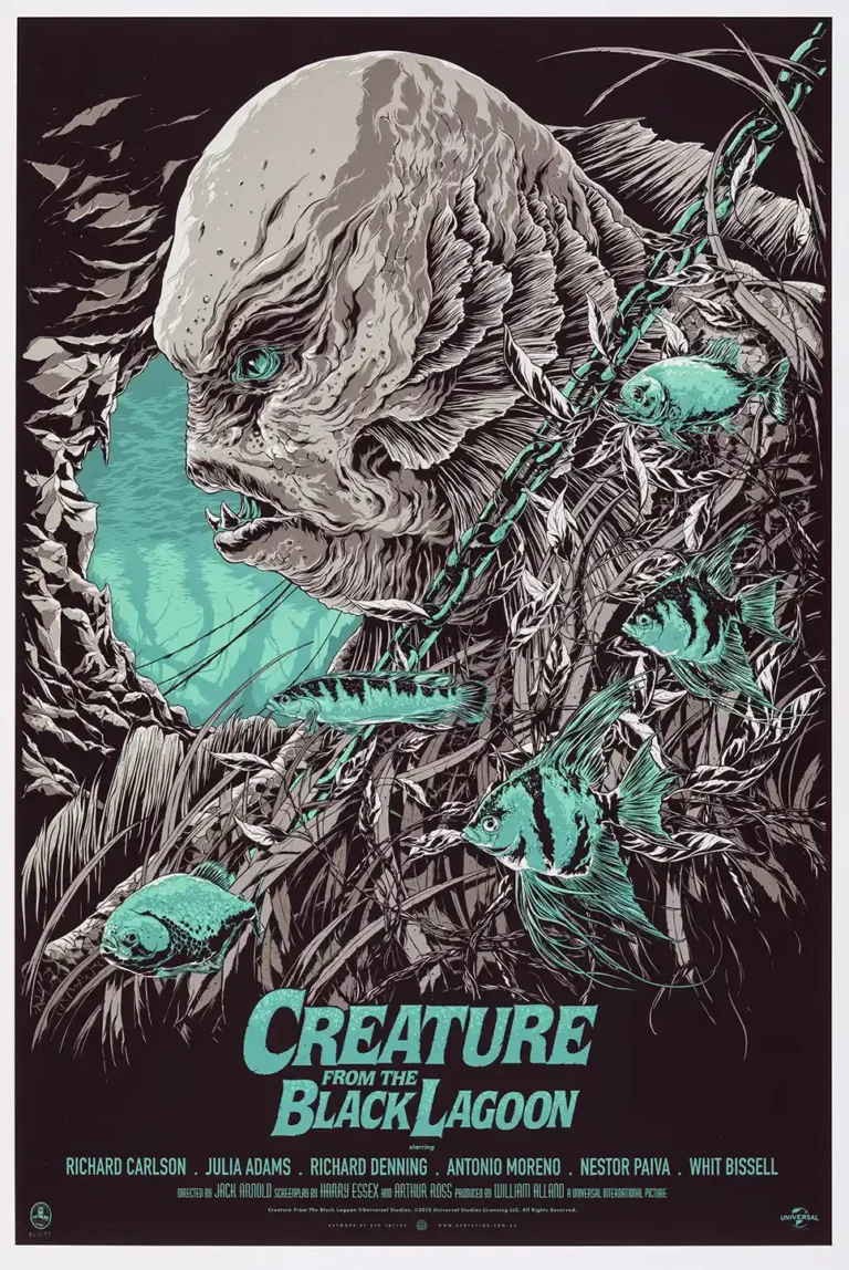Creature from the Black Lagoon Movie Poster - Universal Monsters Horror