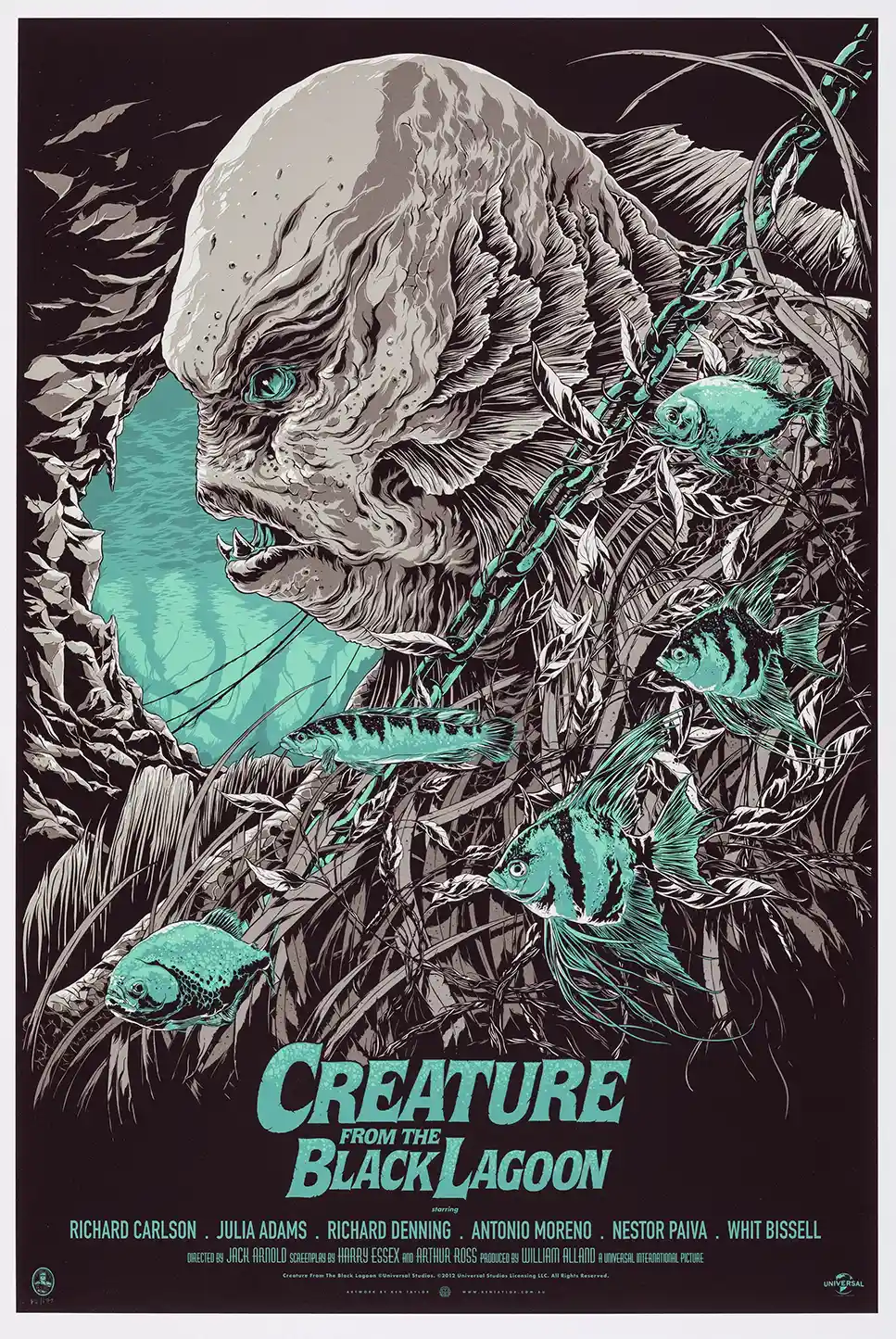 Creature from the Black Lagoon Poster | Ken Taylor Mondo Art Print | Universal Monsters Horror