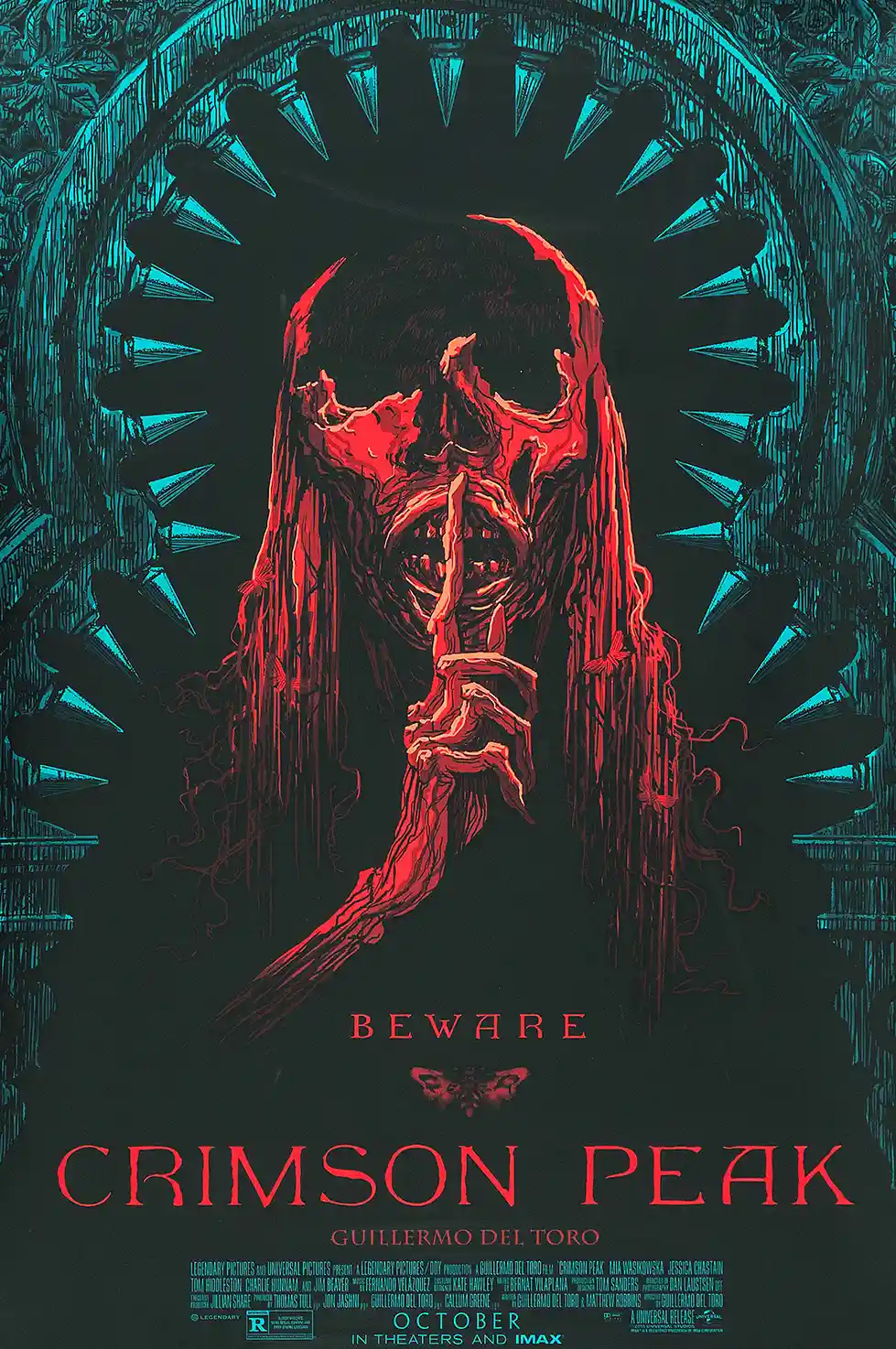 Crimson Peak Mondo Poster | Guy Davis 'Shush' Variant Art Print (2015)