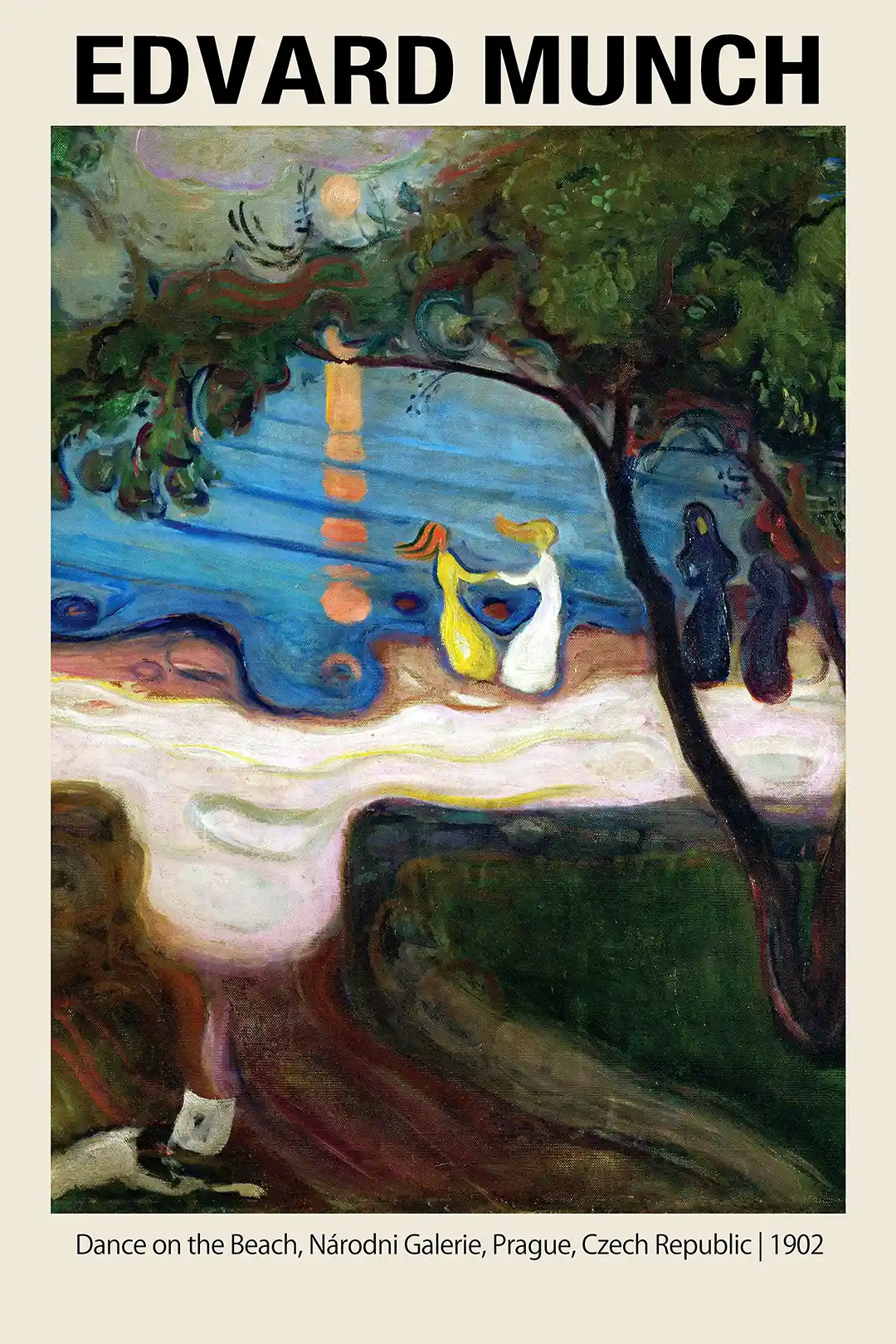 Edvard Munch's "Dance on the Beach" 1902 Poster | Expressionist Fine Art Print