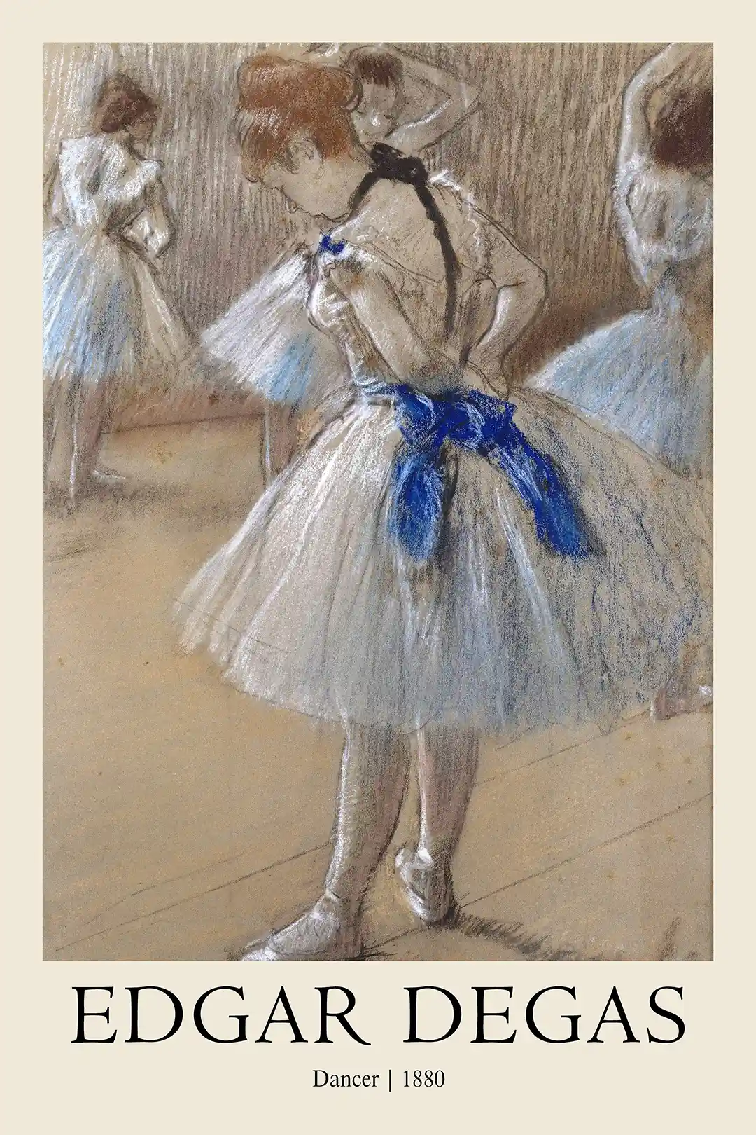 Edgar Degas "Dancer" (1880) Pastel Drawing Poster | Classic Ballet Art Print
