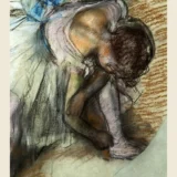 Edgar Degas Dancer Adjusting Her Shoe 1885 Impressionist Art Print