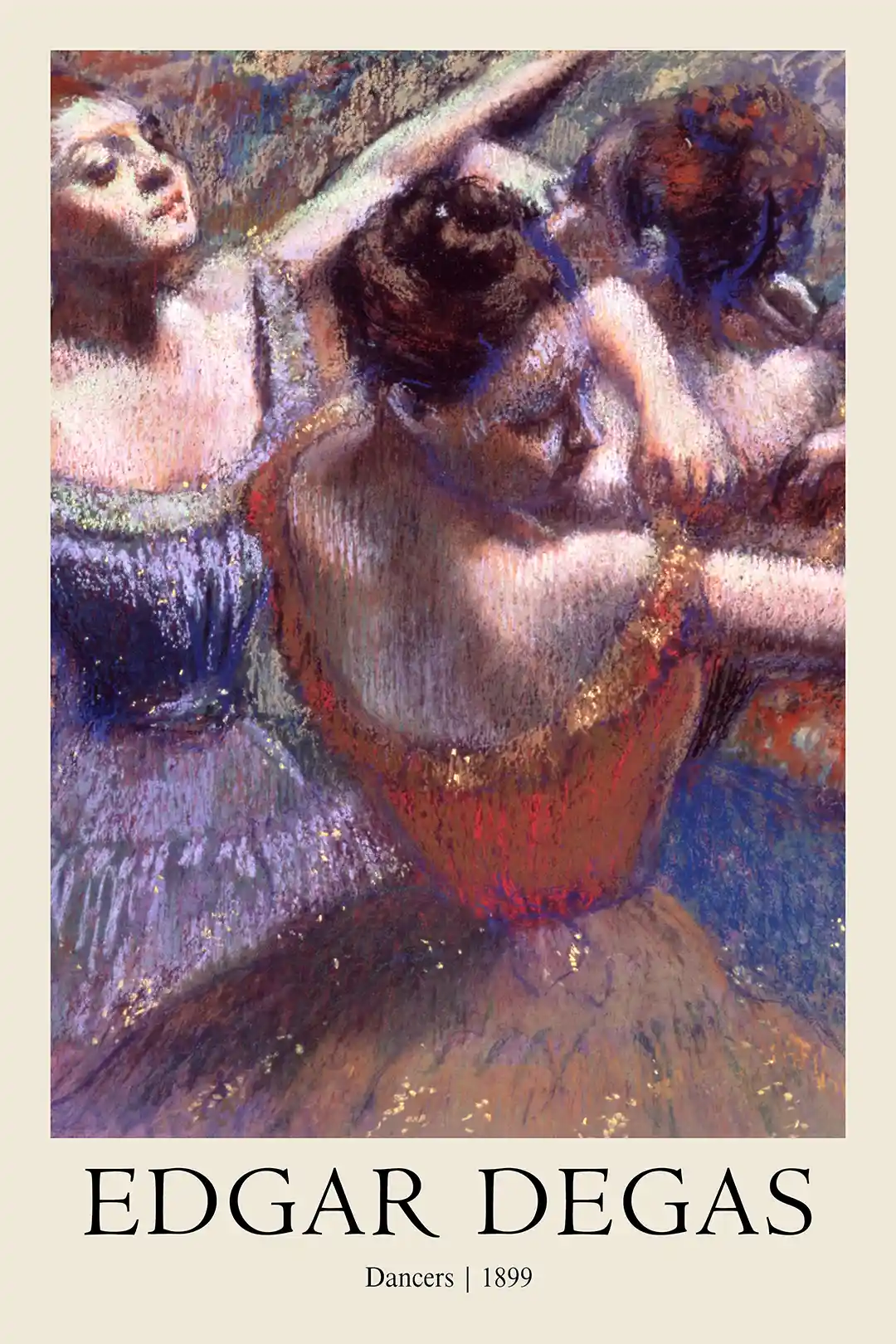 Edgar Degas Dancers (1899) Pastel Painting Print | Impressionist Ballet Art Poster