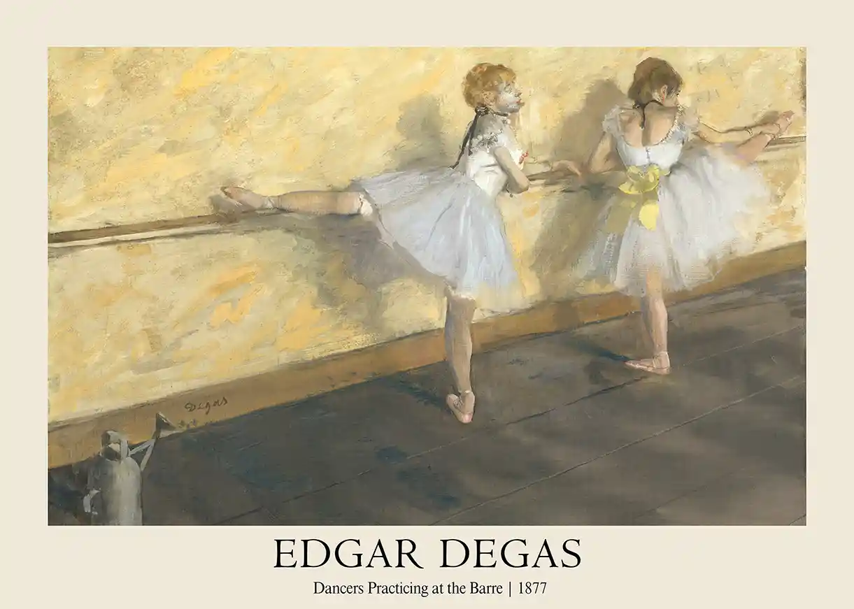 Edgar Degas 'Dancers Practicing at the Barre' (1877) Impressionist Ballet Poster