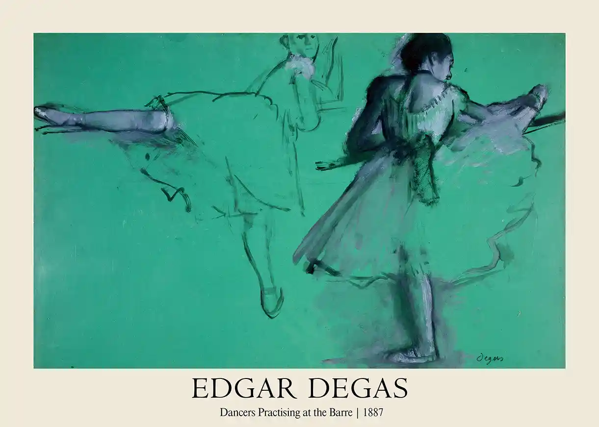 Degas Dancers Practising at the Barre (1887) Poster | Ballet Practice Art Print