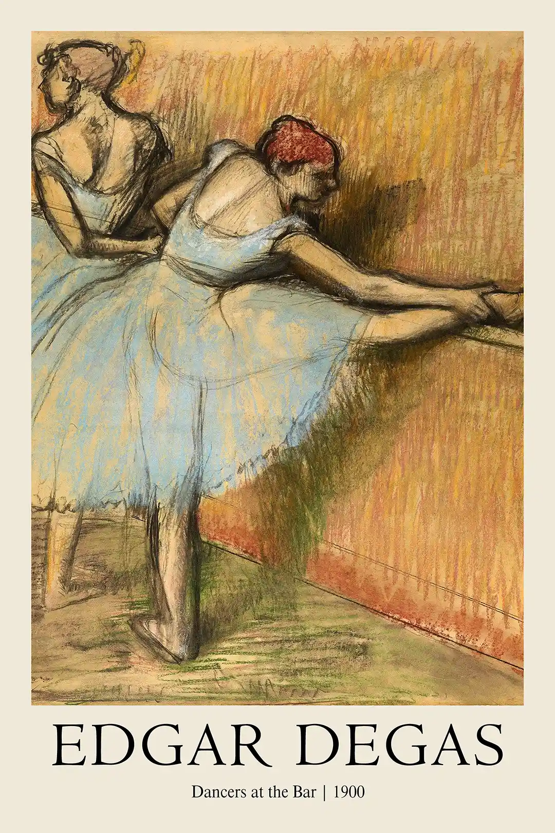 Edgar Degas Dancers at the Bar (1900) Poster – Impressionist Ballet Art Print