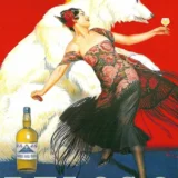 Vintage Anis Del Oso Liqueur Spanish Art Deco Advertising Poster