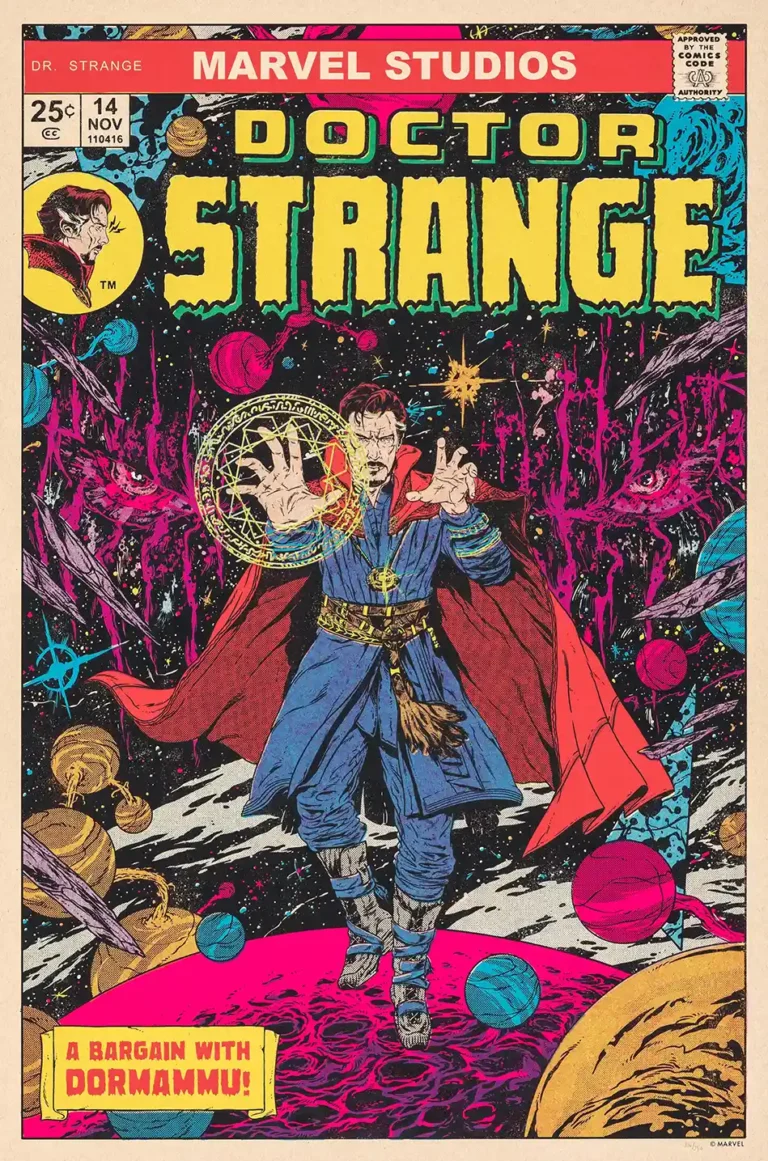 Doctor Strange Movie Poster - A Bargain with Dormammu Comic Cover Art