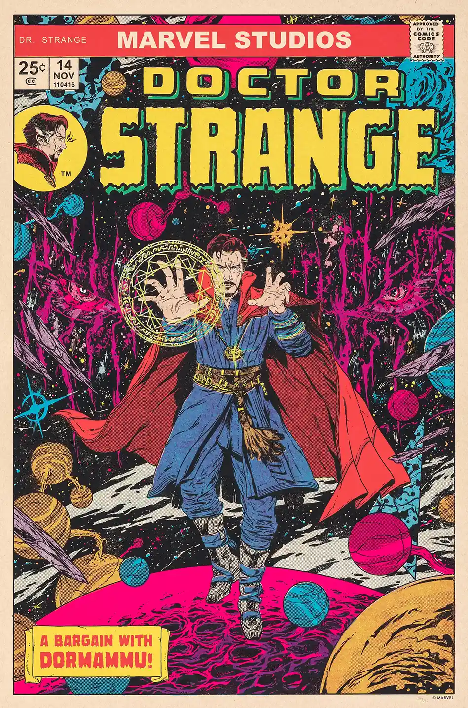 Doctor Strange Mondo Poster | A Bargain with Dormammu Comic Cover Art