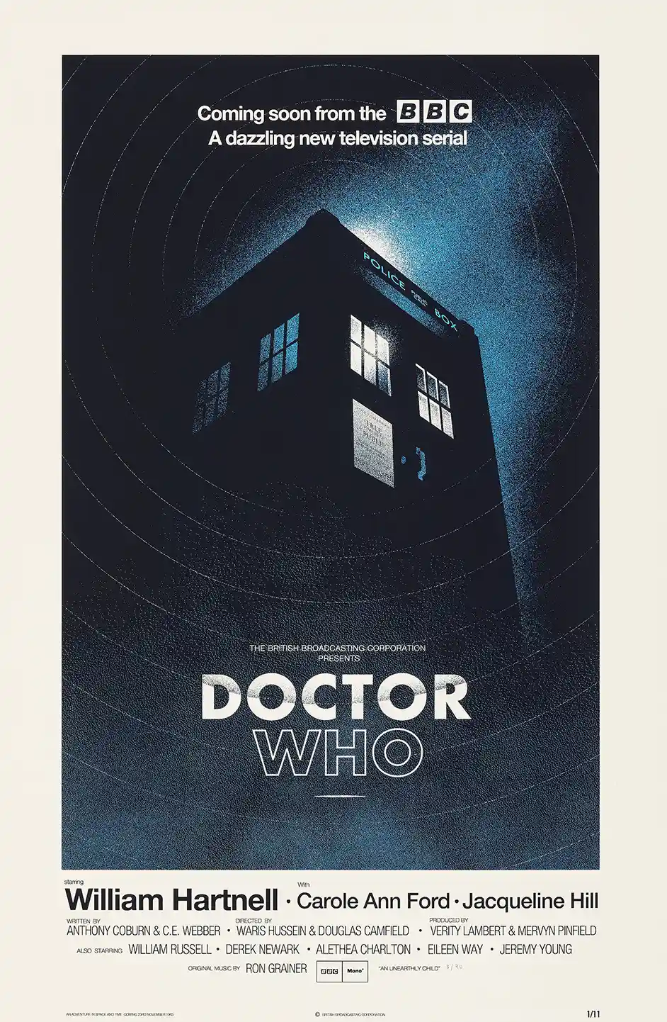 Olly Moss Doctor Who Mondo Poster | Retro TARDIS Debut Art Print