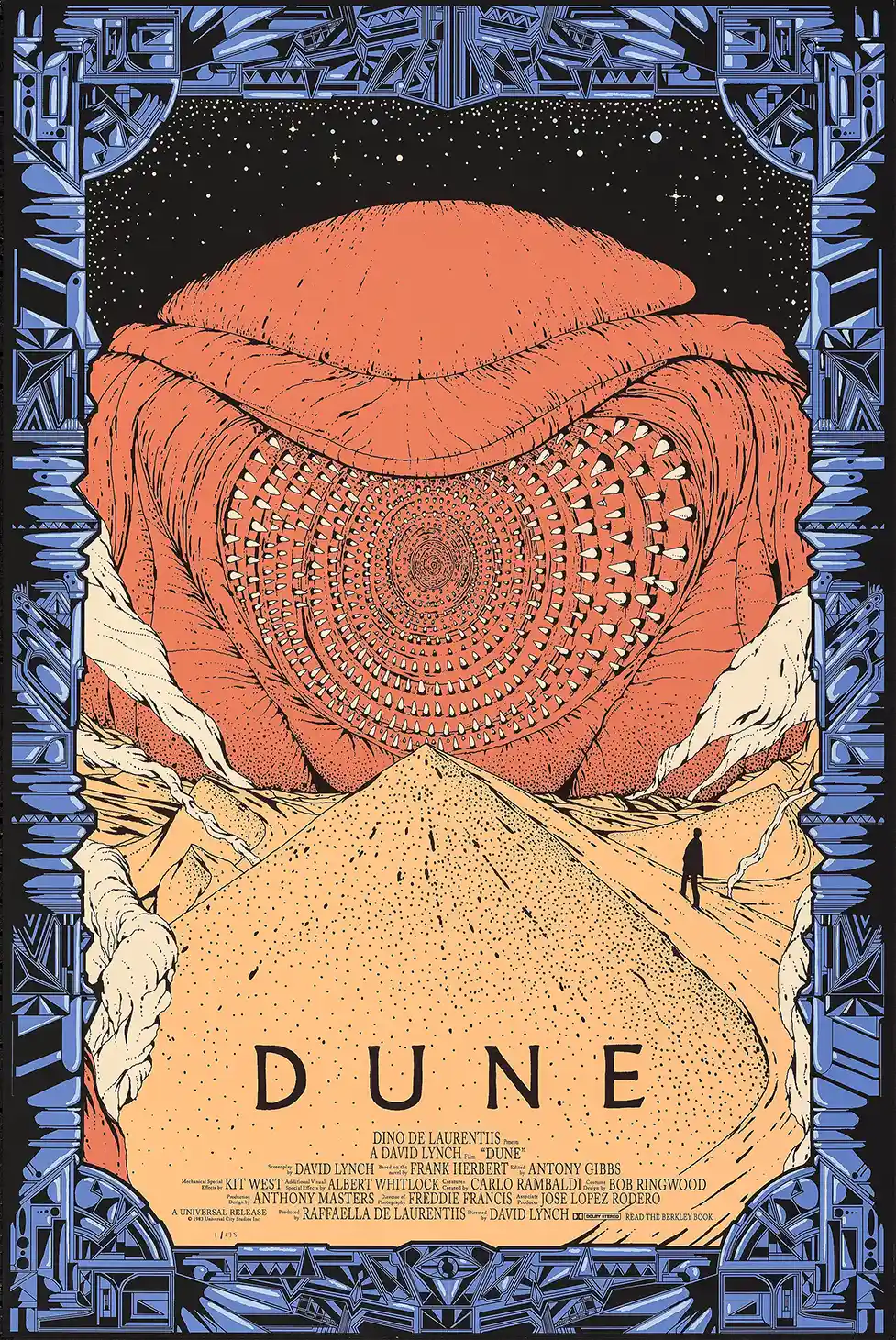 Kilian Eng Mondo Poster for David Lynch's Dune (1984) - Sandworm Art Print