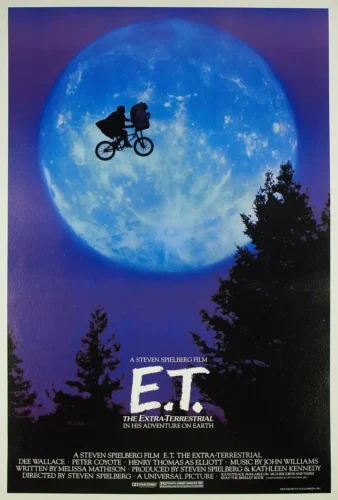 E.T. The Extra-Terrestrial Moon Silhouette Movie Poster