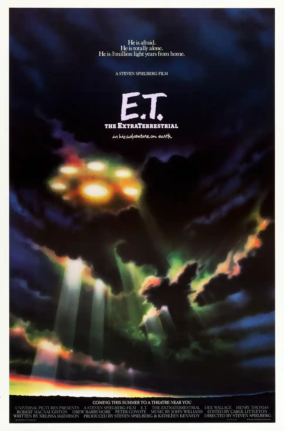 E.T. The Extra-Terrestrial Movie Poster – 1982 Original Theatrical Poster: Vintage Wall Art Print