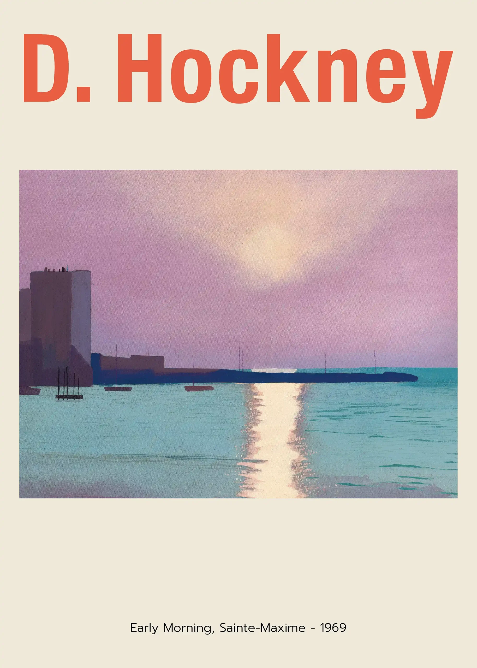 David Hockney - Early Morning, Sainte-Maxime 1969 Poster | Vintage Art Print