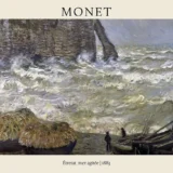 Claude Monet Étretat Rough Sea 1883 Impressionist Art Print