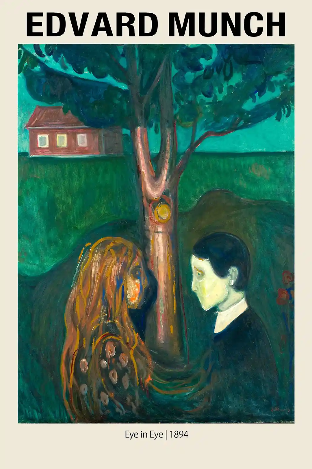 Edvard Munch "Eye in Eye" (1894) Poster | Expressionism Art Print