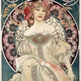 Alphonse Mucha F. Champenois 1898 Art Nouveau Art Print