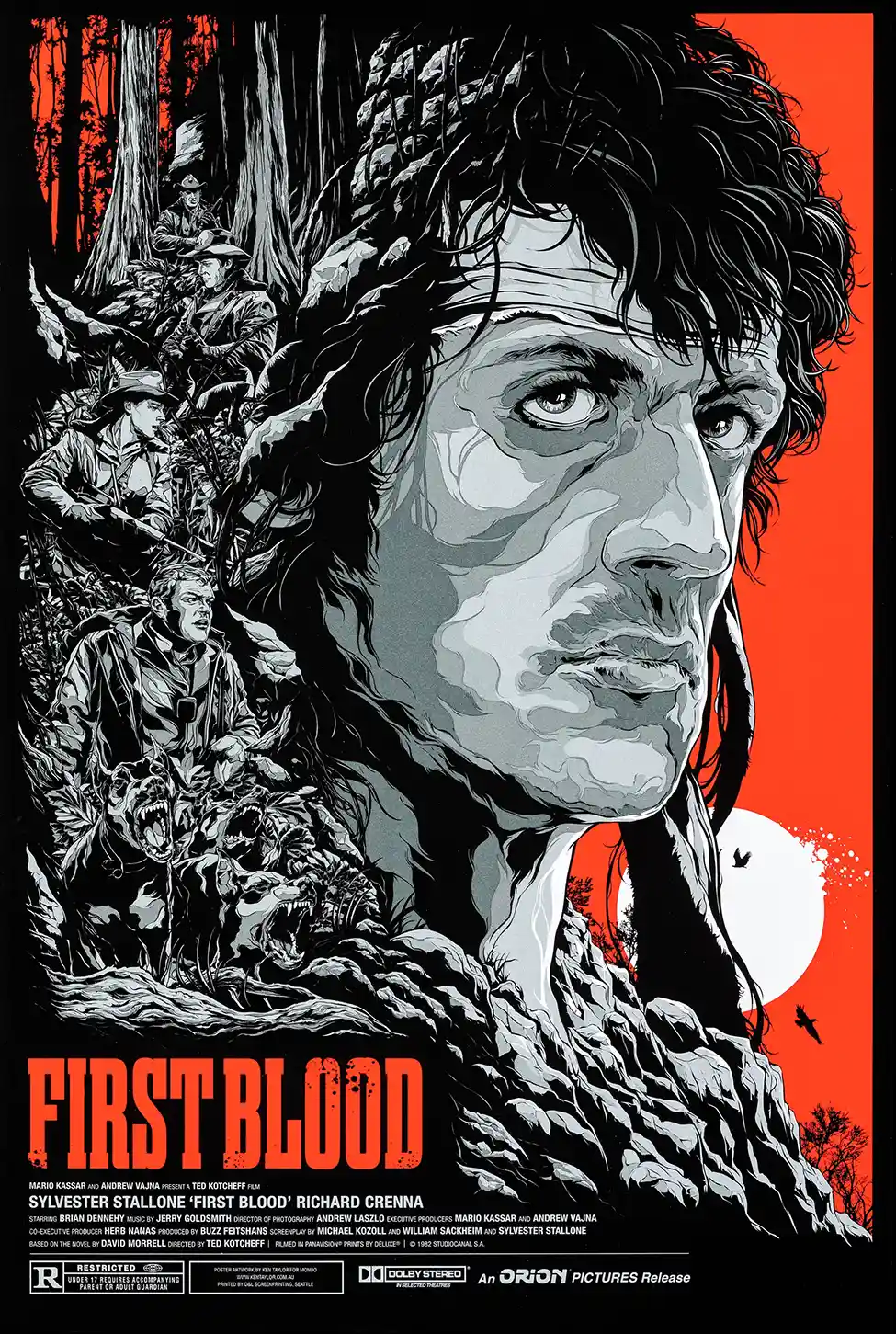 First Blood Poster by Ken Taylor - Mondo Rambo John J. Rambo Art Print