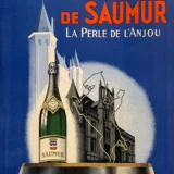 Vintage Saumur Fair 1951 Anjou Wine and Equestrian Art Print