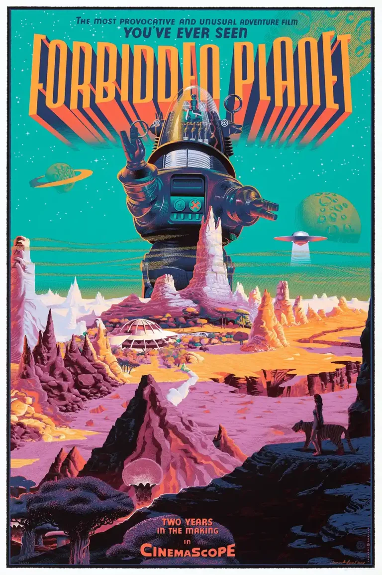 Forbidden Planet Movie Poster - Classic Sci-Fi Art Print