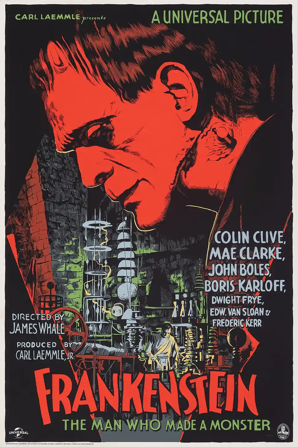Frankenstein (1931) Mondo Edition Movie Poster | Boris Karloff Universal Horror Print