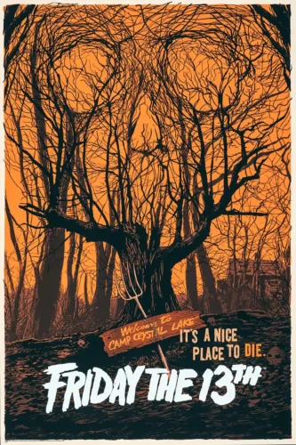 Friday the 13th Camp Crystal Lake Skull Tree Movie Poster