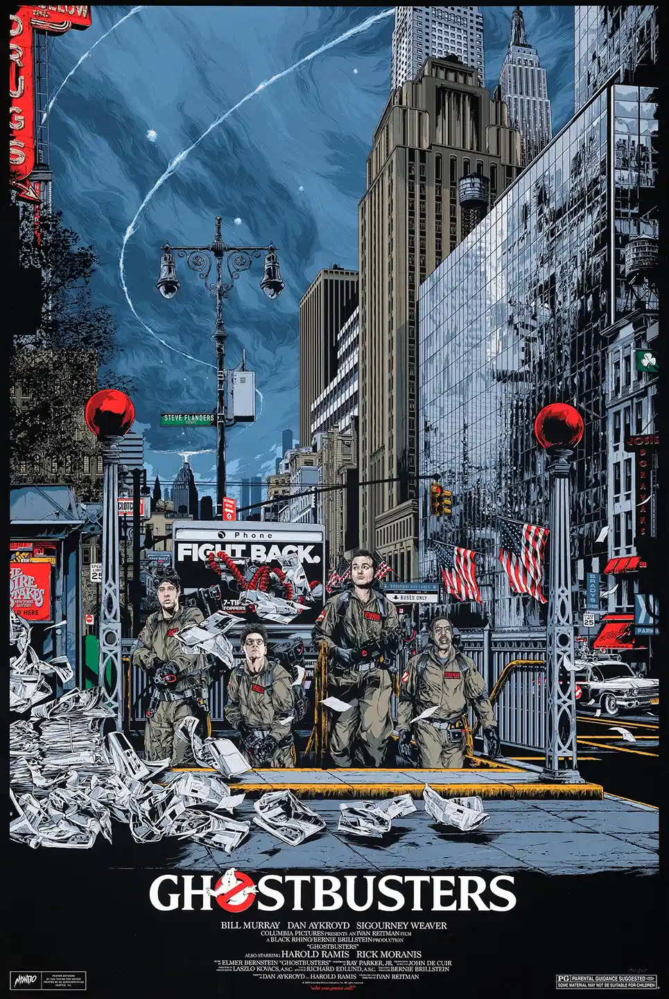 Ghostbusters Mondo Alternative Poster Print (2019) | Iconic NYC Horror Comedy Art