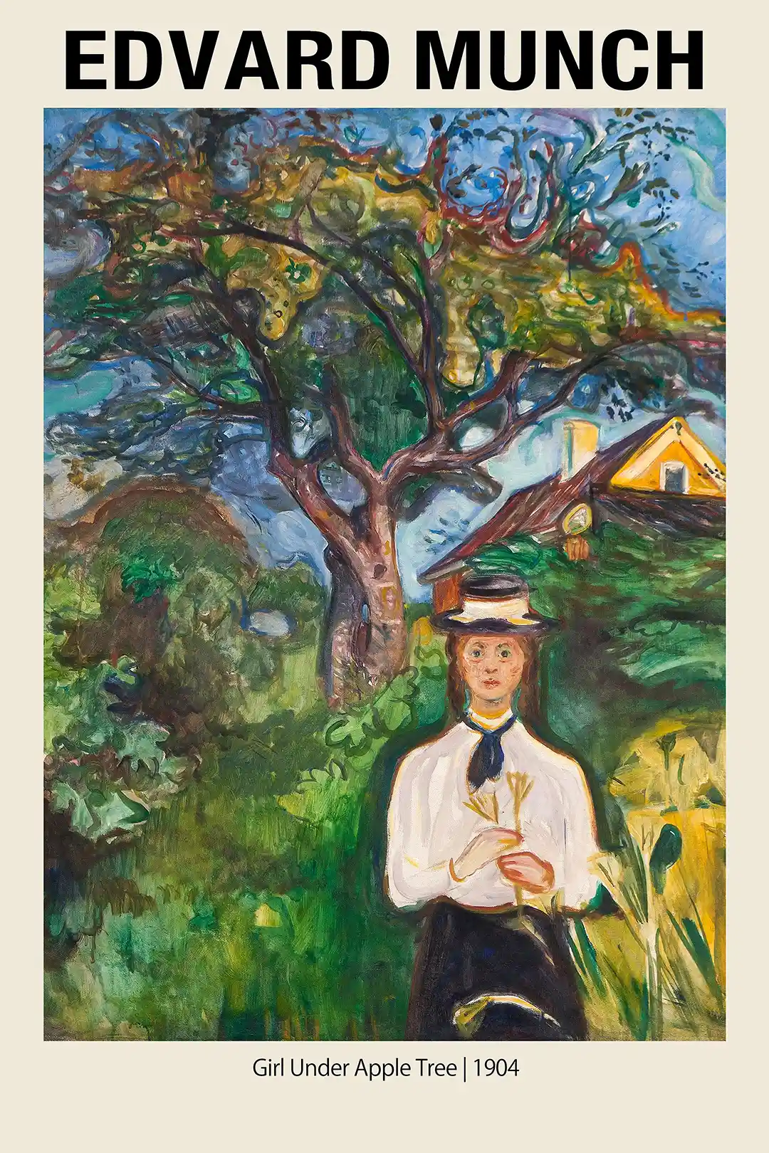 Edvard Munch Poster: Girl Under Apple Tree (1904) | Expressionist Art Print