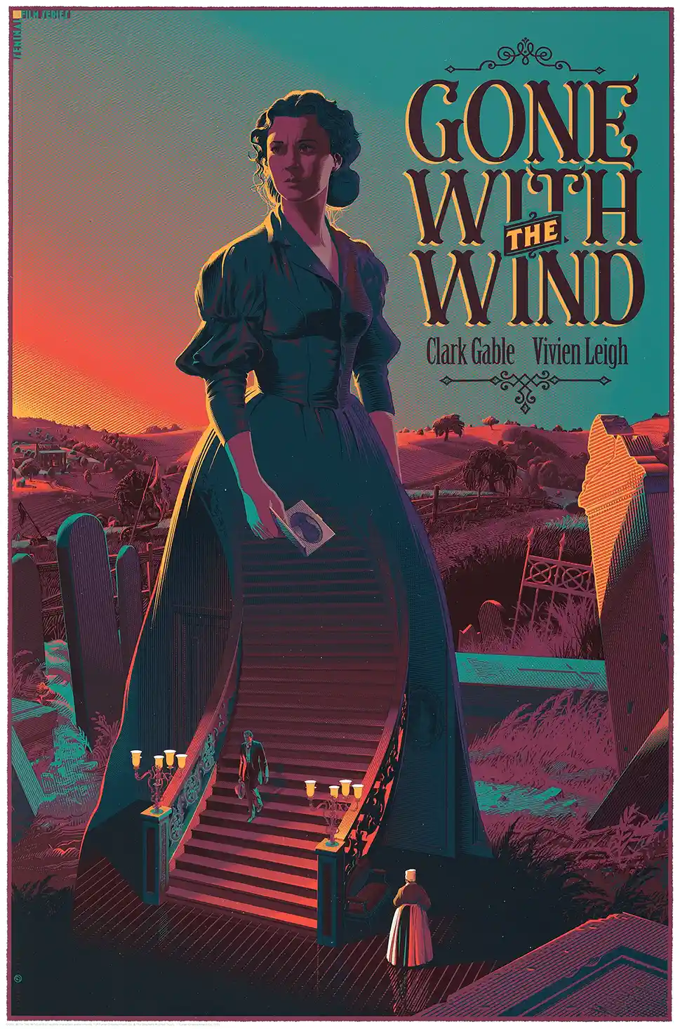 Laurent Durieux Gone with the Wind Poster - Scarlett O'Hara Alternative Movie Art Print