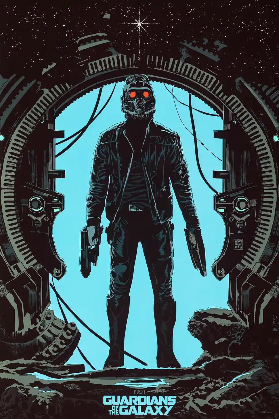 Star-Lord Mondo Poster by Francesco Francavilla | Guardians of the Galaxy Art Print