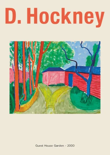David Hockney Guest House Garden 2000 Abstract Art Print