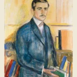 Edvard Munch, Herbert Esche in the Library 1905 Art Print