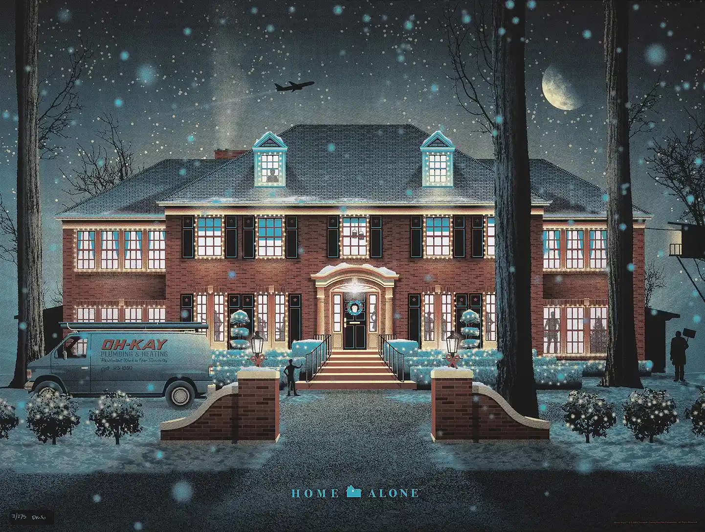 Home Alone DKNG Mondo Movie Poster | Iconic McCallister House Christmas Art Print