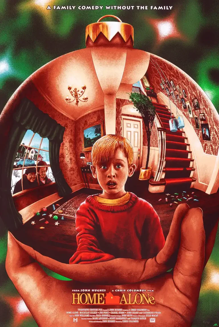 Home Alone Movie Poster - Adam Rabalais Kevin McCallister Christmas Ornament Art Print