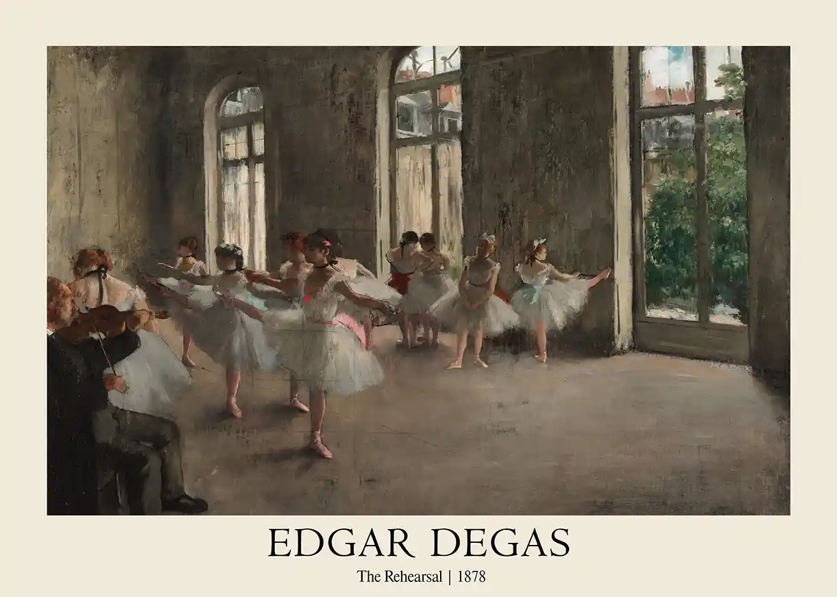 Edgar Degas "The Rehearsal" (1878) Ballet Practice Impressionism Art Print Poster