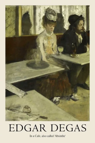 Edgar Degas In a Cafe Absinthe Impressionist Art Print